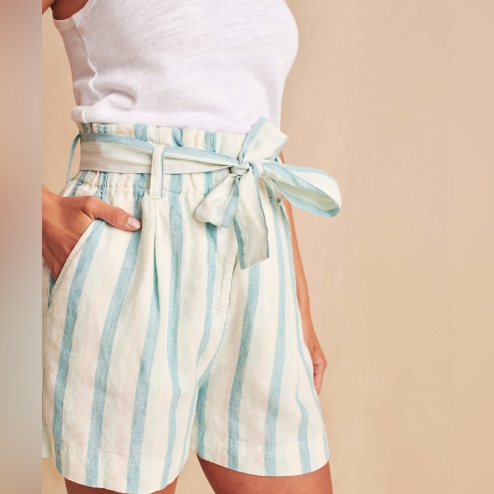 Faherty Cypress Short 100% linen shorts Size S - Picture 2 of 9